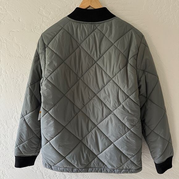 SPYDER Mens Quilted Bomber Jacket $169 NEW Size Small Tea Leaf Normcore Dadcore - Picture 2 of 13